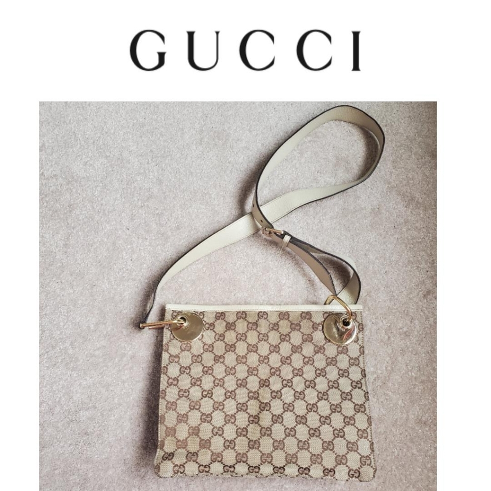 GUCCI eclipse messenger bag - off white 🔥👜🤎